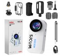 Caméra d'action SJCAM C110+ Blanche 4K30FPS 20MP Étanche Wi-Fi Gyroscope
