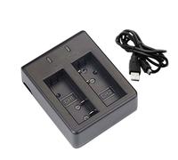 Caméra d'action sportive à double chargeur, 2x1050Mah, pour EKEN H9 H9R H3R H8PRO H8R pro SJCAM SJ4000 SJ5000 Sport Mini DV Bateria