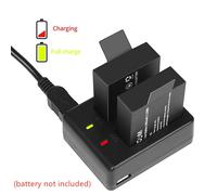 Caméra d'action sportive à double chargeur, 2x1050Mah, pour EKEN H9 H9R H3R H8PRO H8R pro SJCAM SJ4000 SJ5000 Sport Mini DV Bateria
