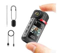 Caméra d'action ultra HD 2,7 K avec écran rabattable à 180°, contrôle sans fil WiFi, écran HD de 1,44", large vue de 170° pour le sport (noir)