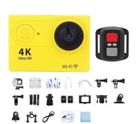 Caméra d'action Ultra HD 30fps/170D Caméra d'enregistrement vidéo sous-marine étanche 4K Go Sports Pro Camera 2.0 Télécommande d'écran, Yellow-Telecontrol- No Card