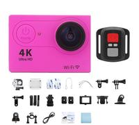 Caméra d'action Ultra HD 30fps/170D Caméra d'enregistrement vidéo sous-marine étanche 4K Go Sports Pro Camera 2.0 Télécommande a écran, Pink-Telecontrol- No Card