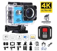 Caméra d'action Ultra HD 4K 1080P/30FPS, écran 2.0 pouces, télécommande WiFi, Mini caméra étanche DV, casque Go Sport Camera Pro Pink