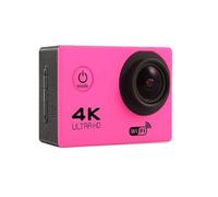 Caméra d'action Ultra HD 4K, 30fps/170D, Casque sous-Marin, étanche, écran 2.0 Pouces, télécommande WiFi, caméra vidéo de Sport go Pro(Pink)