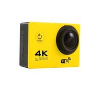 Caméra d'action Ultra HD 4K, 30fps/170D, Casque sous-Marin, étanche, écran 2.0 Pouces, télécommande WiFi, caméra vidéo de Sport go Pro(Yelllow)