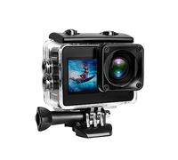 Caméra d'action Vlog Écran Tactile Télécommande Étanche Sport Cam(Bundle2,Add Remote and 64G)