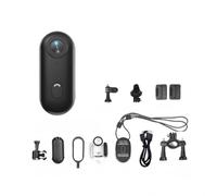 Caméra d'action WiFi 1080p avec objectif grand angle 120 °, batterie intégrée, cordon magnétique, clip arrière, étui étanche, accessoires de montage