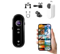 Caméra d'action WiFi Sport Cam 90° Minicaméra Sportive HD 1080P, Petite-caméra d'action, Caméra Vidéo Vélo, Caméra Casque avec de Multiples Accessoires pour la Moto et Le Vélo