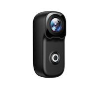 Caméra D'Action WiFi Ultra HD 4K avec Support Vélo, Dragonne, Etc. - Caméscope à Clip Dorsal pour Forces de L'Ordre en Extérieur - Noir