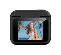 Caméra d'action Y360 4K avec écran à rabat et sangle de poitrine, panoramique à 360°, stabilisation d'image HD pour cyclisme et vlogging, 800 mAh, type C (noir) (noir 32G)