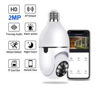 Caméra d'ampoule intelligente sans fil 1080P panoramique avec PTZ et détection de mouvement