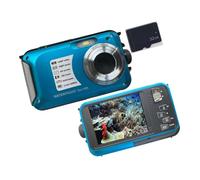 Caméra d'aventure imperméable 1080p pleine résolution avec transducteur 30 MP pour aventuriers Caméra de sport mince
