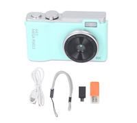 Caméra de avec objectifs Avant et arrière 48 MP 1080p HD, Zoom 16x, écran 2,4" lisible au Soleil, Format Sac, Chargement Type-C et Mode beauté Selfie, Vert Clair (Grün)