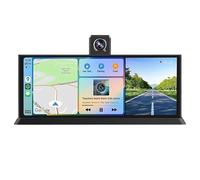 Caméra de Bord Caméra de Tableau Bord 11,3 Pouces 4K rotative à 360°, enregistreur vidéo sans Fil CarPlay, Double Objectif, Navigation GPS Dashcam Double caméra(T368D-Dual Len-GPS,64G)
