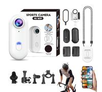 Caméra de capture étanche POV 4K Pro, caméras d'action d'aventure corporelle HD ultra grand angle 170 °, à monter n'importe où, for la plongée, le cyclisme et les activités plein air(White,4K)