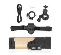 Caméra de Casque de Moto, Caméra Vidéo de Vélo 1080p Caméra d'action Sportive Caméscope Grand Angle 120° étanche avec Support, Caméscope de Sport WiFi (Or)