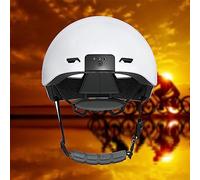 Caméra de casque d'équitation étanche intelligente enregistreur vidéo HD caméra Wifi et compatibilité des applications garantissent une conduite sûre et amusante,White