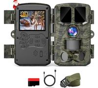 Caméra de Chasse, 60MP 4K HD Camera Chasse Infrarouge Nocturne avec 850nm IR LED, Grand Angle 120°, Piege Photographique avec 32GB Carte, Pour l'observation des animaux et la surveillance de sécurité