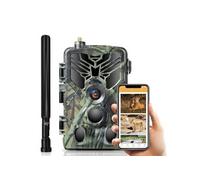 Caméra de Chasse à Batterie 5000 Mah 4G 4K 30MP App Android iOs Avec Panneau Solaire + Chargeur + 1 Batterie + SD 64Go YONIS