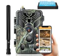 Caméra de Chasse à Batterie 5000 Mah 4G 4K 30MP App Android iOs Avec Panneau Solaire + Chargeur + 2 Batteries + SD 32Go YONIS