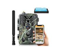 Caméra de Chasse à Batterie 5000 Mah 4G 4K 30MP App Android iOs + Chargeur + 2 Batteries + SD 32Go
