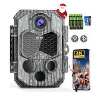 Caméra de Chasse Connectée Telephone, 84MP 4K WiFi Camera Chasse avec 8 Piles AA et Carte 32G, Grand Angle 130°, Camera Infrarouge Vision Nocturne Animaux Caméra, Étanchéité IP66