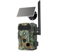 Caméra de chasse extérieure sans fil à énergie solaire 32 MP 4 G carte SIM BT Connexion rapide Faune sauvage