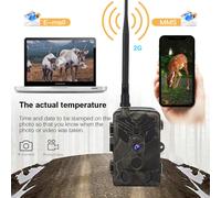 Caméra de chasse pour la faune sauvage 50MP Résolution 4K Vision nocturne Caméra de suivi sans fil avec contrôle photo SMS MMS SMTP HC810M HC-810M