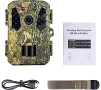 Caméra de chasse pour la faune sauvage, résolution 32MP, vision nocturne infrarouge, avec carte 64G