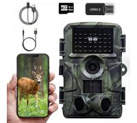 Caméra de Chasse WiFi 4K/60MP Full HD avec Carte SD 32GB, Vision Nocturne Infrarouge 940nm No Glow, Détection de Mouvement 0,2s, Étanche IP66, pour Observer la Faune