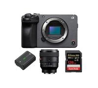 Camera de cinema numerique Sony FX30 Noir + FE 50 mm f1.4 GM + batterie rechargeable Sony NP-FZ100 + SanDisk 128GB Extreme PRO UHS-II SDXC 300 MB/s