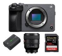 Camera de cinema numerique Sony FX30 Noir + FE 50 mm f1.4 GM + batterie rechargeable Sony NP-FZ100 + SanDisk 128GB Extreme PRO UHS-II SDXC 300 MB/s Noir G