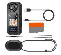 Caméra de corps - Mini caméra d'action | Corps noir de petite taille porté avec audio et vidéo | Caméscope électronique mains libres sport vidéo pour voyage, animal de compagnie, promenade, bébé