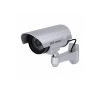 Caméra de Dissuasion Type Tube pour Intérieur / Extérieur avec LED Apparentes Argent