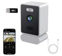 Caméra de fenêtre 3 MP 2K, caméra d'intérieur WiFi double bande 2,4 GHz et 5 GHz, caméras pour la sécurité de la maison, avec vision nocturne en couleur, détection de personne et de mouvement