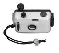 Caméra de Film réutilisable de 35 mm avec boîtier étanche, Vitesse d'obturation 1/100s f / 9 28 mm d'objectif adapté aux baignades de plongée en plongée (Blanc Noir)