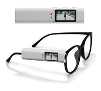 Caméra De Lunettes Intelligentes, Enregistrement Vidéo Haute Définition 2,7k, écran IPS De 0,96 Pouce, Autonomie De Batterie De 1 Heure, Enregistrement sans Perte White