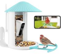 Caméra de mangeoire à oiseaux intelligente sans fil caméra d'observation des oiseaux avec maison d'oiseau Capture automatique vidéos d'oiseaux Ai identifier les espèces d'oiseaux(Birdfy Feeder Camera)