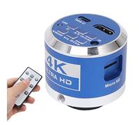 Caméra de Microscope 4K UHD 30FPS, Caméra Industrielle Vidéo USB HDMI, Caméra de Microscope électronique à Monture c avec Capteur Cmos Haute Sensibilité et Fonction D'enregistrement(Prise UE)