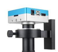 Caméra de Microscope monoculaire vidéo numérique 48MP 4K USB HDMI Continue Le Zoom 130X 180X Objectif à Monture C for souder Les Outils de réparation de téléphone (Color : F Only Camera)