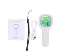 Caméra de Microscope numérique Portable, grossissement 500x, résolution HD 2MP, écran de 2 Pouces, loupe numérique Portable avec 6 lumières LED réglables pour la réparation de (Blanche)