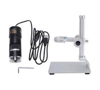 Caméra de Microscope numérique USB, Support de grossissement 10X 280X, éclairage annulaire 8 LED Win 7 8 10