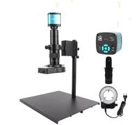 Caméra de microscope vidéo 4K 48MP USB industrielle avec zoom 1-180x et objectif C for la réparation collecte d'images soudure