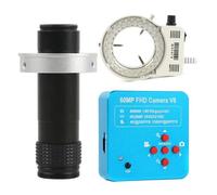 Caméra de Microscope vidéo 60MP 4K 1080P HDM/I UBS, Objectif monoculaire 100X, 130X, 180X, 200X, 300X, 500X, 56 LED for soudage PCM SMD(with 130X Lens Light)