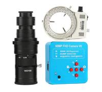 Caméra de Microscope vidéo 60MP 4K 1080P HDM/I UBS, Objectif monoculaire 100X, 130X, 180X, 200X, 300X, 500X, 56 LED for soudage PCM SMD(with 200X Lens Light)