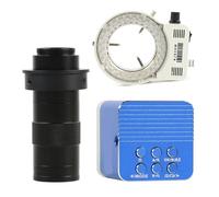 Caméra de Microscope vidéo Industrielle HDM/I 24MP 4K IMX334, Zoom 100X, 130X, 180X, 300X, 200X, 500X, Monture C, for réparation PCB téléphone(with 130X Lens Light)