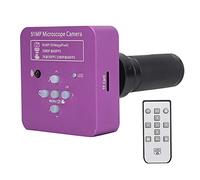 Caméra de Microscope Vidéo Numérique électronique Industrielle USB FHD 51MP Capteur CMOS 1/2.33in Objectif 120X C-Mount Caméra de Microscope HDMI avec Télécommande AC100-240V(EU Plug)