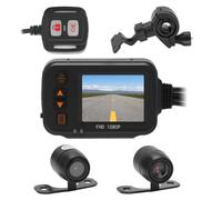 Caméra de Moto - AKOZON - Enregistreur de Conduite - Étanche IP65/IP67 - Double Caméra 1080P + 720P - 2 Pouces