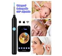 Caméra de nettoyage d'oreilles multifonctionnelle 360 ° Curette auriculaire endoscopique réglable. Kit de Nettoyage d'Oreilles USB-C pour Toute la Famille Hot-Upgrade White