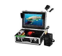 Caméra de pêche, 1024x600 9 Pouces IPS écran Fish Finder Kit DVR Fonction 1.0MP AHD 720P caméra vidéo de pêche sous-Marine avec 12 lumières IR(12 IR Lights - 50M)